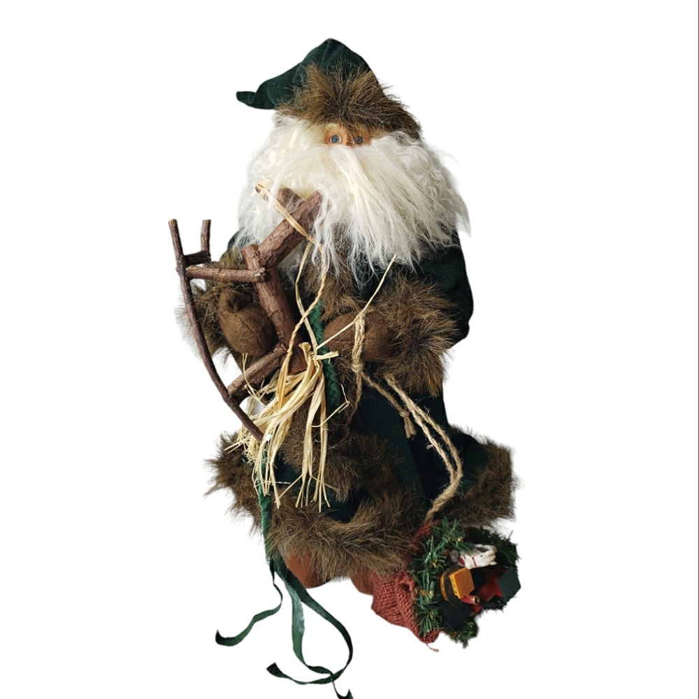 Vintage Old World Father Christmas Folk Art Fairy Artisan Holiday Folk Decore